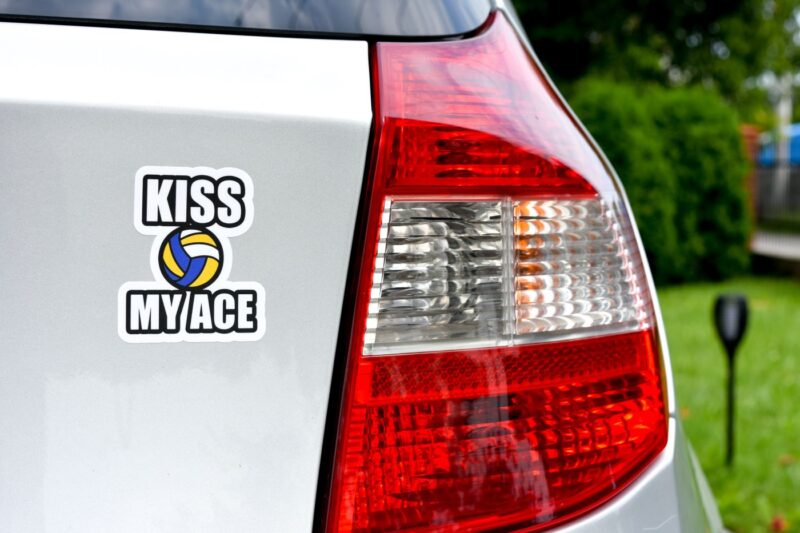 naklejka siatkówka Kiss my ace